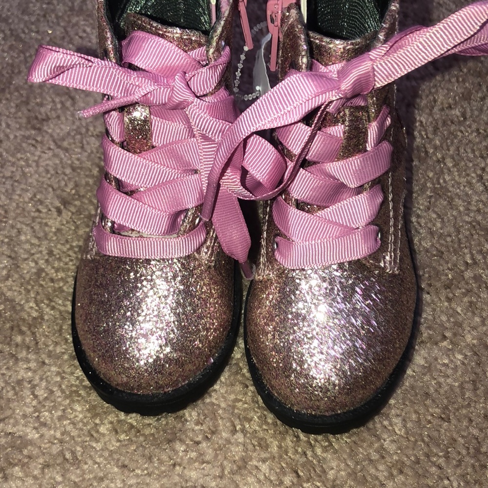 Pink Glitter Boots